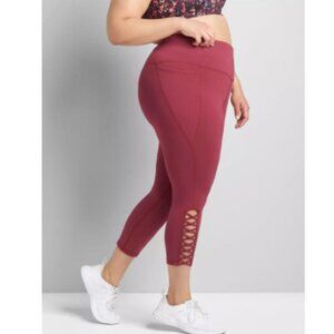 Livi Active Burgundy Cropped Leggings